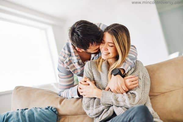 couple cuddling